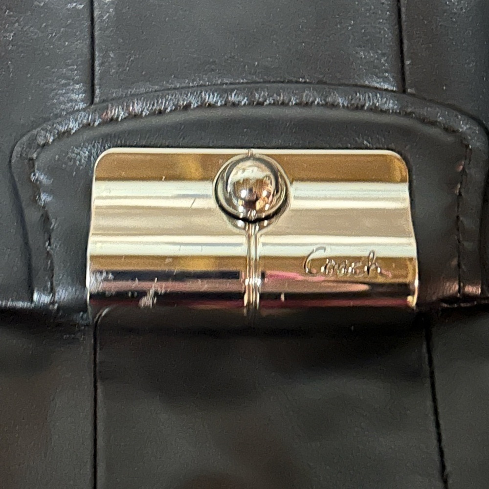 Coach Kristin Black Leather Shoulder Bag - Picture 5 of 11